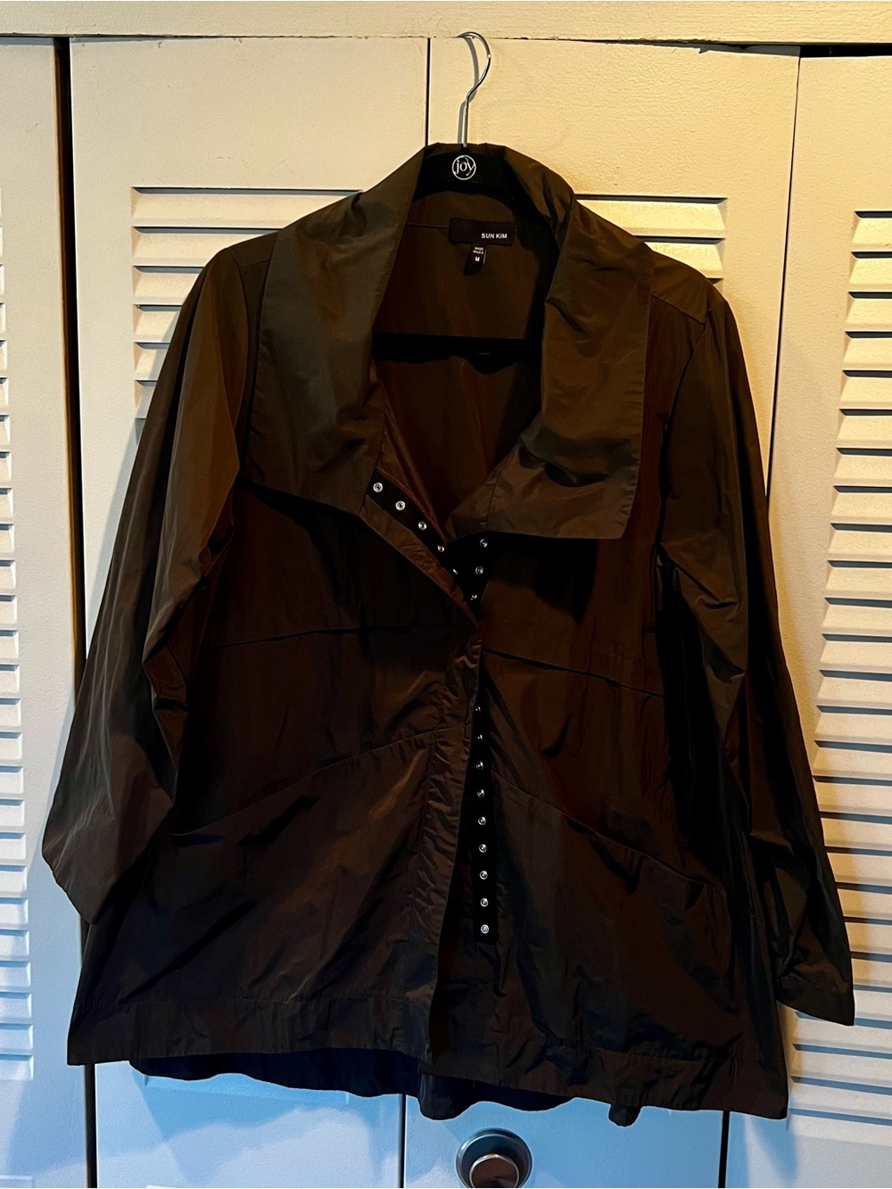 Women's Olive Lightweight Jacket Shirt - Picture 3 of 7